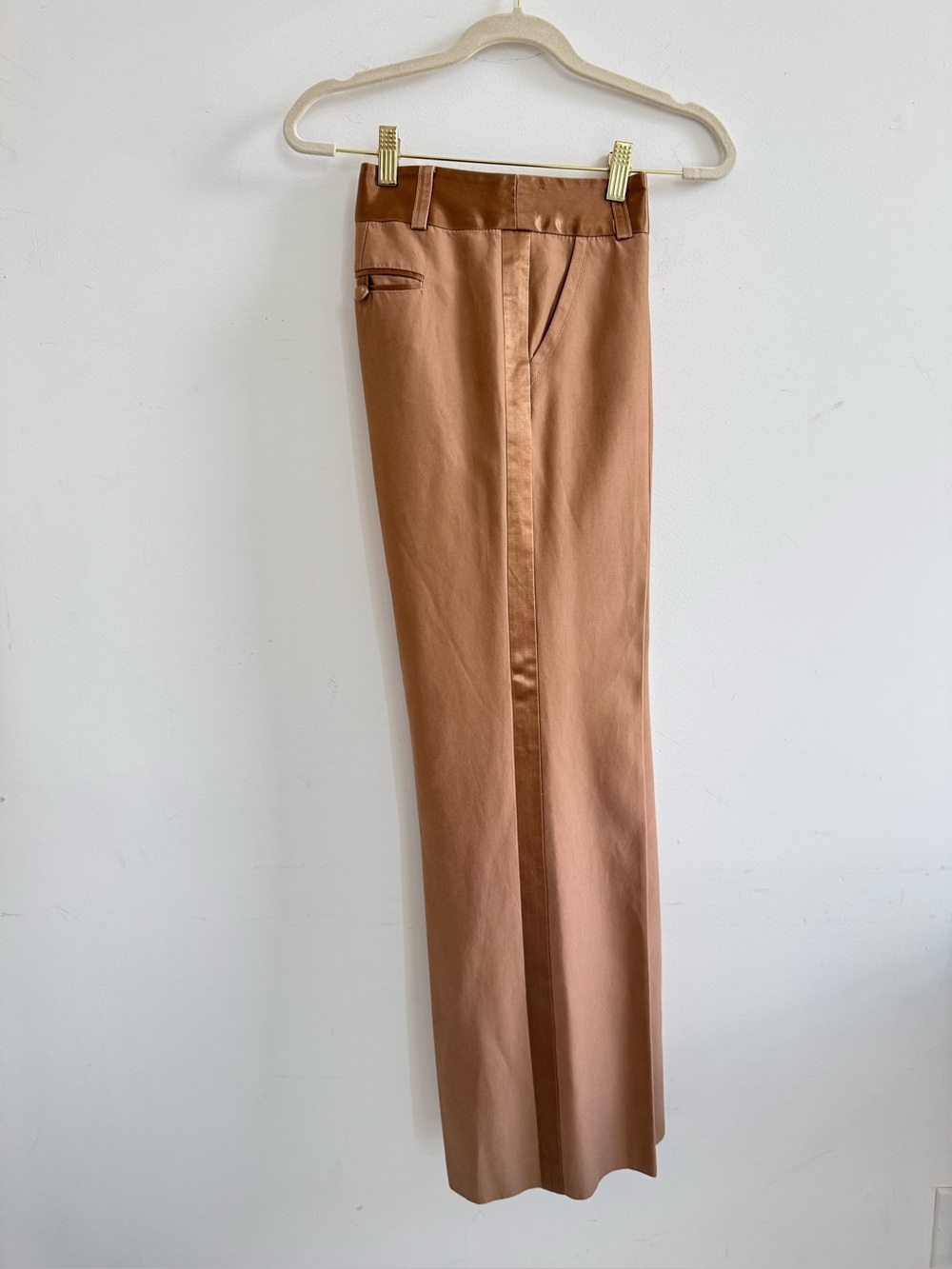 Caramel Tuxedo Pants low rise 03’ Trina Turk